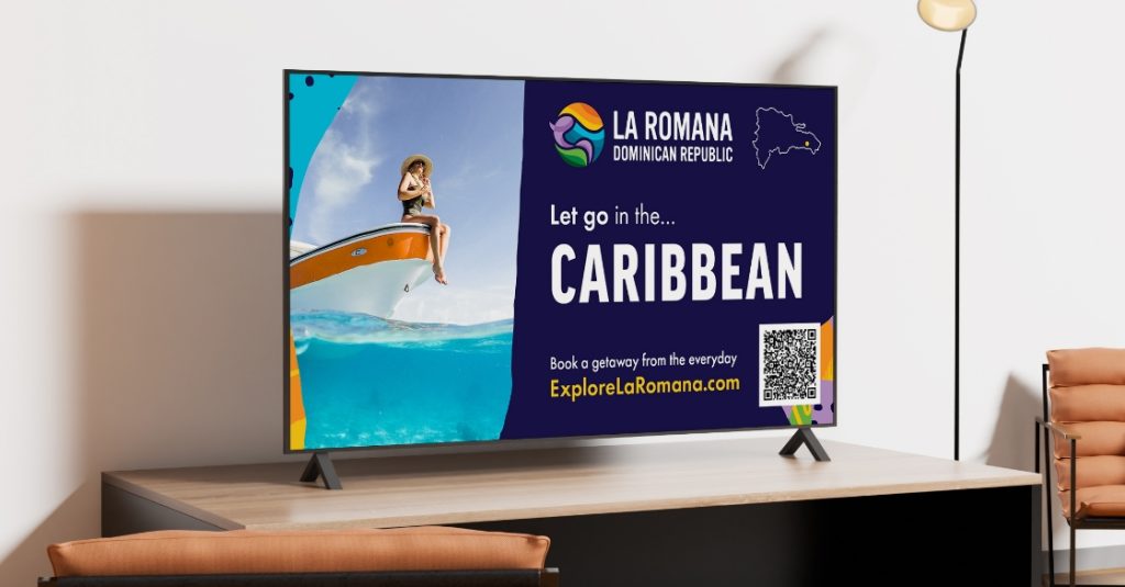 a TV screen with programmatic advertising